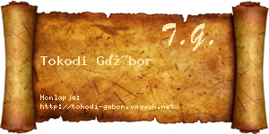 Tokodi Gábor névjegykártya
