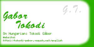 gabor tokodi business card