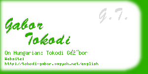 gabor tokodi business card